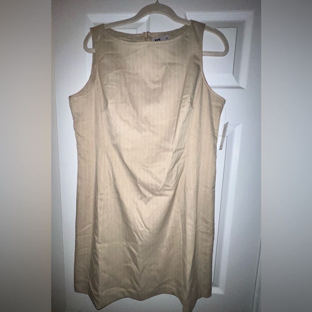 SO Beige Sleeveless Mini Dress